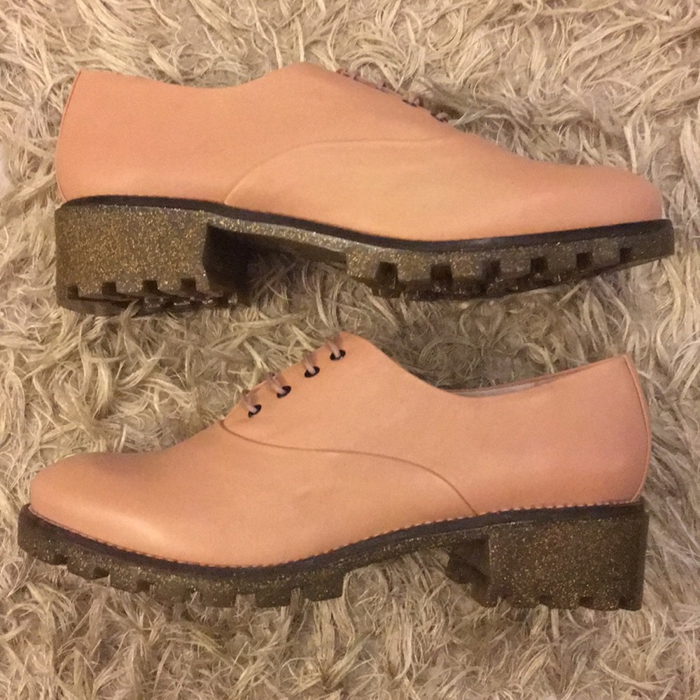 Miista pink Georgie oxfords glitter sole sz 9.5